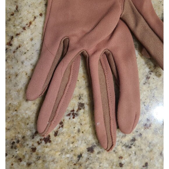 Vintage Size S/M Pink Stretch Nylon Formal 7.5" Gloves Cluster Bracelet Look - Picture 7 of 16
